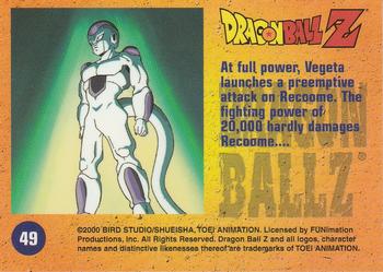 2000 ArtBox Dragon Ball Z Chromium #49 At full power, Vegeta launches a preemptive Back