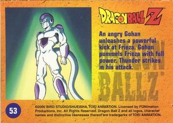 2000 ArtBox Dragon Ball Z Chromium #53 An angry Gohan unleashes a powerful kick at Back