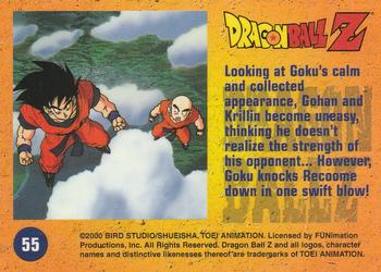 2000 ArtBox Dragon Ball Z Chromium #55 Looking at Goku's calm and collected appeara Back