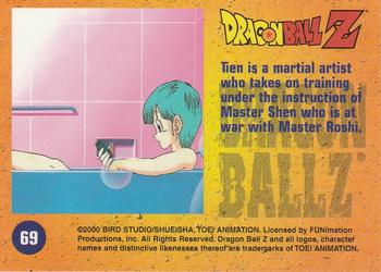 2000 ArtBox Dragon Ball Z Chromium #69 Tien is a martial artist who takes on traini Back
