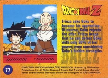 2000 ArtBox Dragon Ball Z Chromium #77 Frieza asks Goku to become his apprentice. O Back