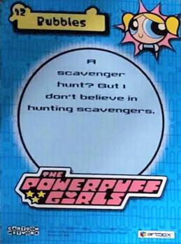 2000 ArtBox Powerpuff Girls 1 #12 Scavenger hunt Back