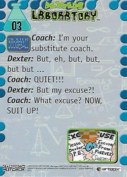 2001 ArtBox Dexter's Laboratory #03 Substitute coach Back