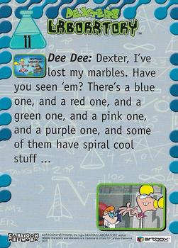 2001 ArtBox Dexter's Laboratory #11 I've lost my marbles Back