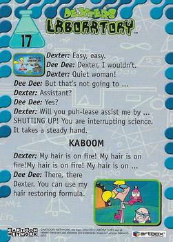 2001 ArtBox Dexter's Laboratory #17 My hair is on fire! Back