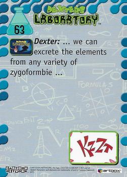 2001 ArtBox Dexter's Laboratory #63 Excrete the elements Back