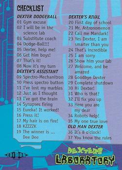 2001 ArtBox Dexter's Laboratory #72 Checklist Front