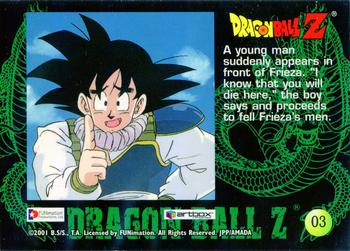2001 ArtBox Dragon Ball Z Series 4 #3 A young man suddenly appears in front of Friez Back