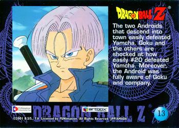 2001 ArtBox Dragon Ball Z Series 4 #13 The two Androids that descend into town easily Back
