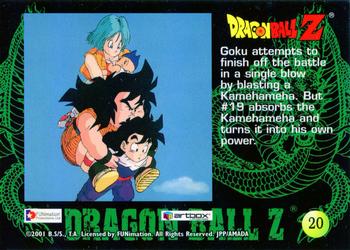 2001 ArtBox Dragon Ball Z Series 4 #20 Goku attempts to finish off the battle in a si Back