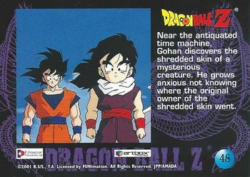 2001 ArtBox Dragon Ball Z Series 4 #48 Near the antiquated time machine, Gohan discov Back
