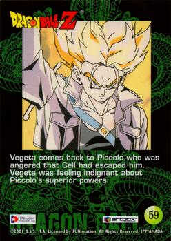 2001 ArtBox Dragon Ball Z Series 4 #59 Vegeta comes back to Piccolo who was angered t Back