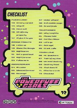 2001 ArtBox Powerpuff Girls 2 #72 Checklist Back