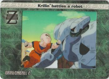 2002 ArtBox Dragon Ball Z Filmcardz #56 Krillin battles a robot Front