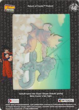 2002 ArtBox Dragon Ball Z Filmcardz #60 Super Saiyan Goku battles Meta Cooler Back
