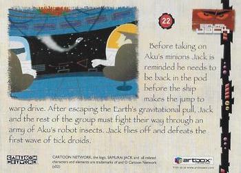 2002 ArtBox Samurai Jack #22 Before taking on Aku's minions Jack is remind Back