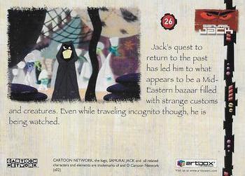 2002 ArtBox Samurai Jack #26 Jack's quest to return to the past has led hi Back