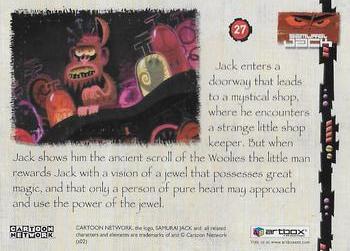 2002 ArtBox Samurai Jack #27 Jack enters a doorway that leads to a mystica Back