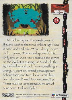 2002 ArtBox Samurai Jack #37 At Jack's request the jewel comes to life, an Back