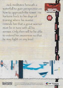 2002 ArtBox Samurai Jack #45 Jack meditates beneath a waterfall to gain pe Back
