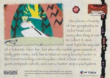 2002 ArtBox Samurai Jack #49 Aku places a bounty of two googleplex on Jack Back