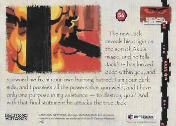 2002 ArtBox Samurai Jack #54 The new Jack reveals his origin as the son of Back