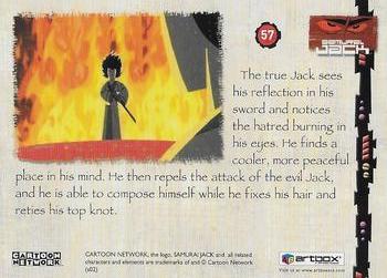 2002 ArtBox Samurai Jack #57 The true Jack sees his reflection in his swor Back