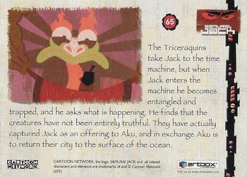 2002 ArtBox Samurai Jack #65 The Triceraquins take Jack to the time machin Back