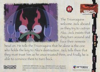 2002 ArtBox Samurai Jack #69 The Triceraquins welcome Jack aboard as they Back