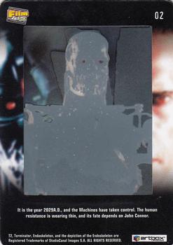 2003 ArtBox Terminator 2 FilmCardz #2 Endoskeleton Back