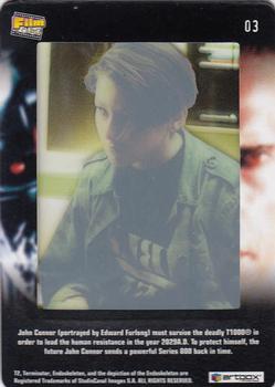 2003 ArtBox Terminator 2 FilmCardz #3 John Connor Back