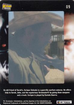 2003 ArtBox Terminator 2 FilmCardz #9 Enrique Salceda Back