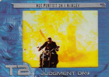 2003 ArtBox Terminator 2 FilmCardz #25 Hot Pursuit on a Harley Front