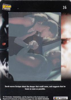 2003 ArtBox Terminator 2 FilmCardz #36 You Get Out Tonight, Too, Okay? Back