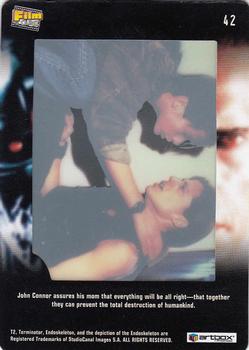 2003 ArtBox Terminator 2 FilmCardz #42 Sarah and John Connor Back