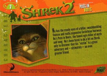 2004 Comic Images Shrek Movie 2 #7 Puss in Boots Back