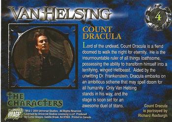 2004 Comic Images Van Helsing #4 Count Dracula Back