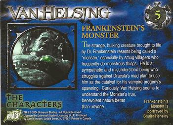 2004 Comic Images Van Helsing #5 Frankenstein's Monster Back