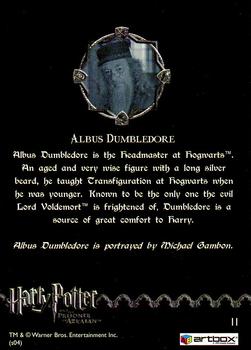 2004 ArtBox Harry Potter and the Prisoner of Azkaban #11 Albus Dumbledore Back