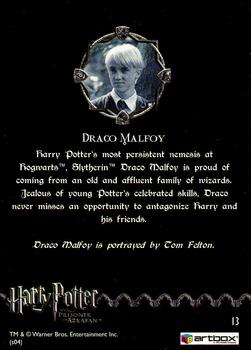 2004 ArtBox Harry Potter and the Prisoner of Azkaban #13 Draco Malfoy Back