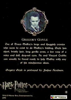 2004 ArtBox Harry Potter and the Prisoner of Azkaban #18 Gregory Goyle Back