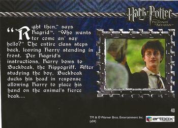 2004 ArtBox Harry Potter and the Prisoner of Azkaban #40 Introducing Buckbeak Back