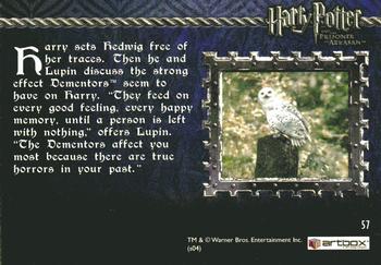 2004 ArtBox Harry Potter and the Prisoner of Azkaban #57 Setting Hedwig Free Back