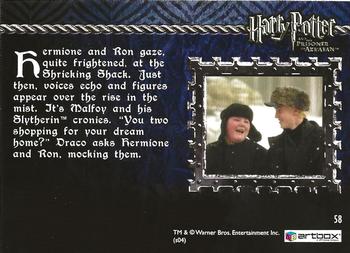 2004 ArtBox Harry Potter and the Prisoner of Azkaban #58 Near the Shrieking Shack Back