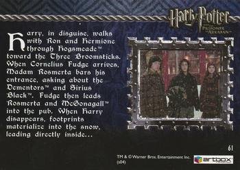 2004 ArtBox Harry Potter and the Prisoner of Azkaban #61 Madam Rosmerta's Inquiry Back