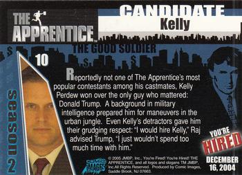 2005 Comic Images The Apprentice #10 Kelly Perdew Back