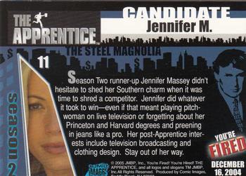 2005 Comic Images The Apprentice #11 Jennifer M. Back
