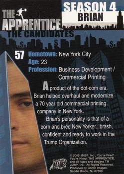2005 Comic Images The Apprentice #57 Brian Back