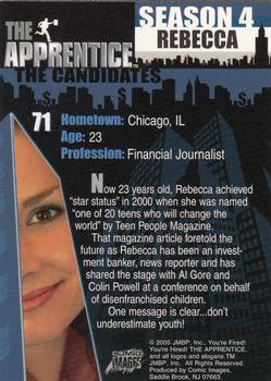 2005 Comic Images The Apprentice #71 Rebecca Back