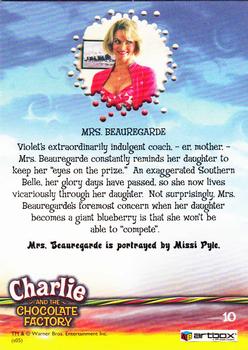 2005 ArtBox Charlie and the Chocolate Factory #10 Mrs. Beauregarde Back